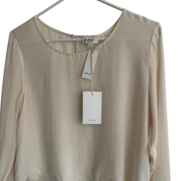 NWT Wilfred Aritzia Desaix Blouse, Milk, Size M - Picture 3 of 9